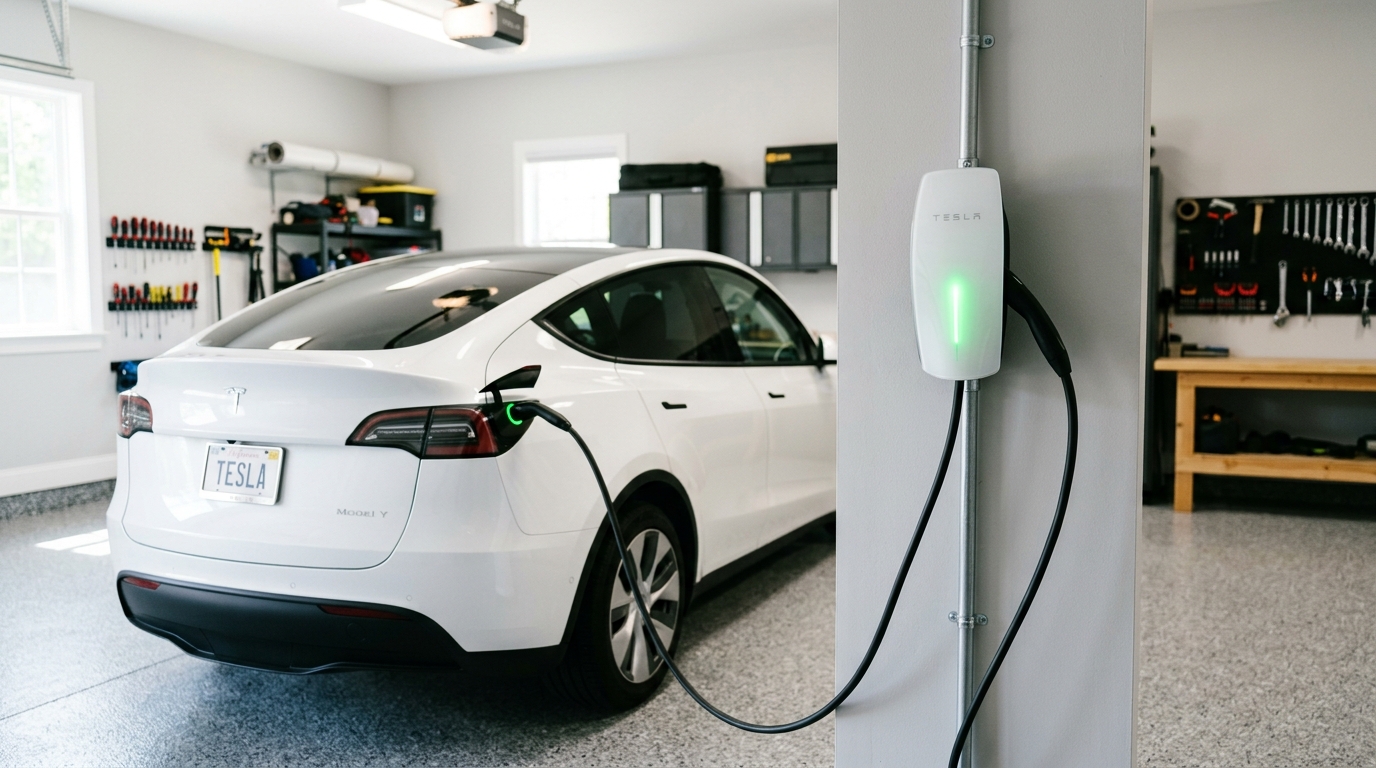 Field testing internal wiring inside a Tesla Wall Connector in Issaquah WA